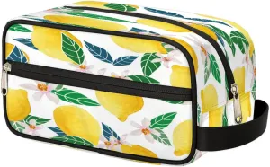 Toiletry Bag for Boys Man Fruit Lime Lemon Flower,Travel Toiletry Bag for Woman Comestic Makeup Bag,Waterproof Shaving Bag for Toiletries Accessories Travel Essentials
