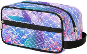 Toiletry Bag for Boys Man Galaxy Ocean Mermaid Tail Scale,Travel Toiletry Bag for Woman Comestic Makeup Bag,Waterproof Shaving Bag for Toiletries Accessories Travel Essentials