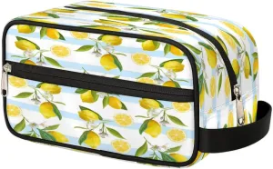 Toiletry Bag for Boys Man Lemon Fruit Pattern,Travel Toiletry Bag for Woman Comestic Makeup Bag,Waterproof Shaving Bag for Toiletries Accessories Travel Essentials
