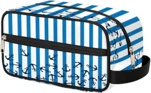 Toiletry Bag for Boys Man Marine Nautical Anchor Patten,Travel Toiletry Bag for Woman Comestic Makeup Bag,Waterproof Shaving Bag for Toiletries Accessories Travel Essentials