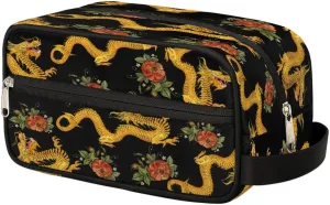 Toiletry Bag for Boys Man Vintage Ancient Dragon,Travel Toiletry Bag for Woman Comestic Makeup Bag,Waterproof Shaving Bag for Toiletries Accessories Travel Essentials