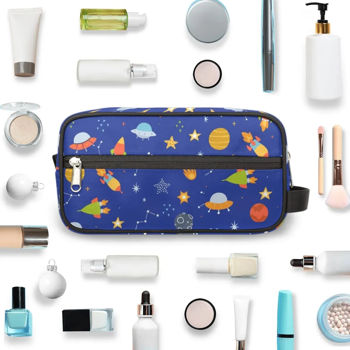 Toiletry Bag for Boys Man,SpaceTravel Toiletry Bag for Woman Comestic Makeup Bag,Waterproof Shaving Bag for Toiletries Accessories Travel Essentials,