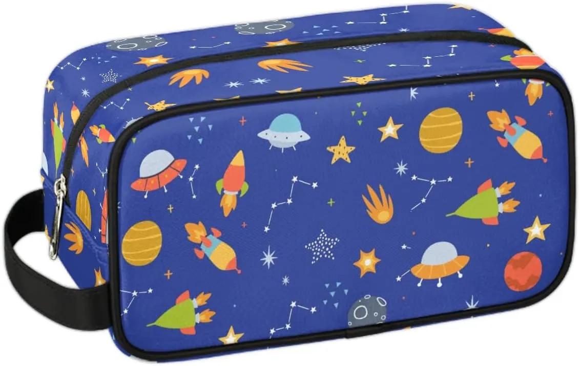 Toiletry Bag for Boys Man,SpaceTravel Toiletry Bag for Woman Comestic Makeup Bag,Waterproof Shaving Bag for Toiletries Accessories Travel Essentials,