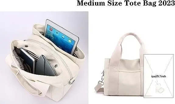 Tote Bag For Women Canvas Hobo Bags Stylish Mini Tote Handbag Fashion Satchel Bag Crossbody Travel Bags