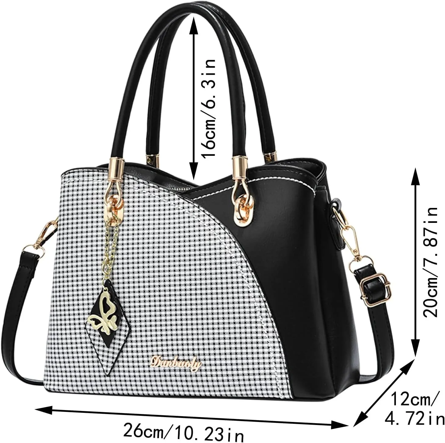 Tote Bag For Women Color Block Women Hobo Handbags Large Capacity Plaid Middle Shoulder Messenger Bag For Daily Work A