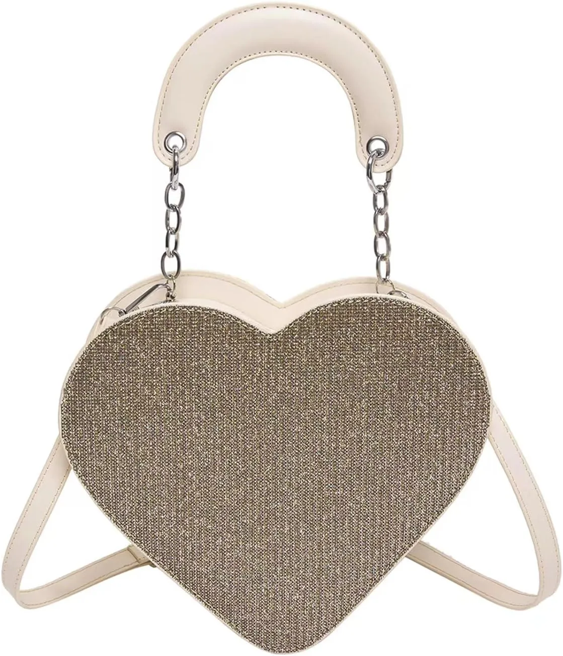 Trendy Heart Crossbody Bags Purses for Women,Cute Vegan Shoulder Bag,Evening Bags Satchel Handbags