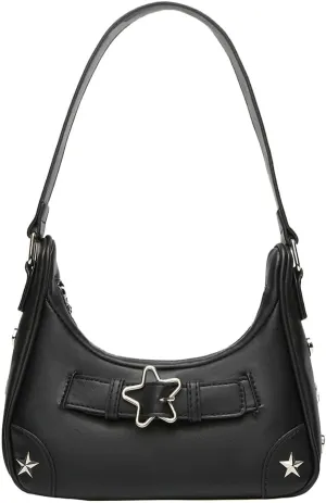 Trendy Purses for Women 2024 Black Purse Women's Shoulder Handbags Trendy Underarm Bag Leather Hobo Bags for Women