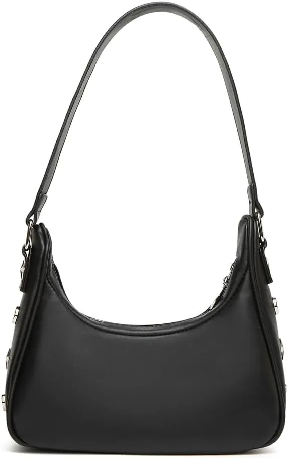 Trendy Purses for Women 2024 Black Purse Women's Shoulder Handbags Trendy Underarm Bag Leather Hobo Bags for Women