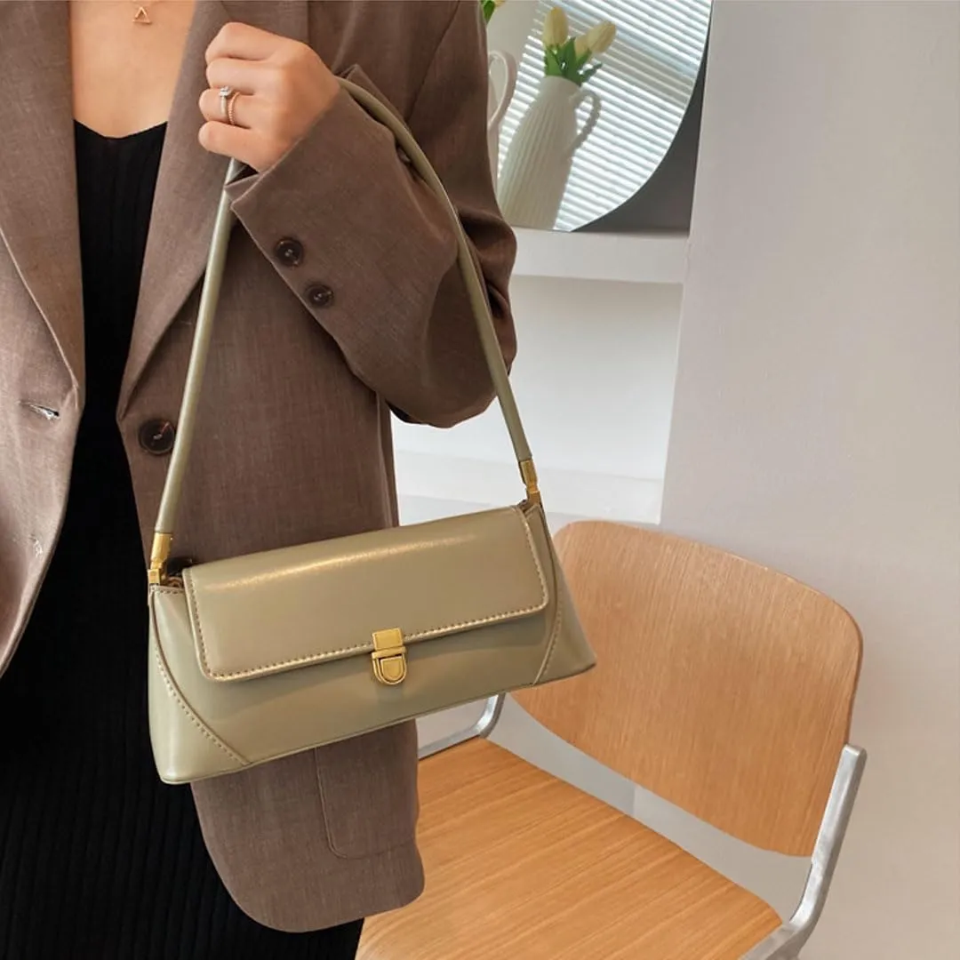 Trendy Purses for Women Satchel Leather Tote Bag Y2k Small Shoulder Bag Vintage Hobo Handbag Evening Clutch Purse