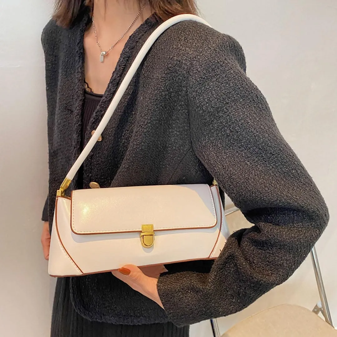 Trendy Purses for Women Satchel Leather Tote Bag Y2k Small Shoulder Bag Vintage Hobo Handbag Evening Clutch Purse