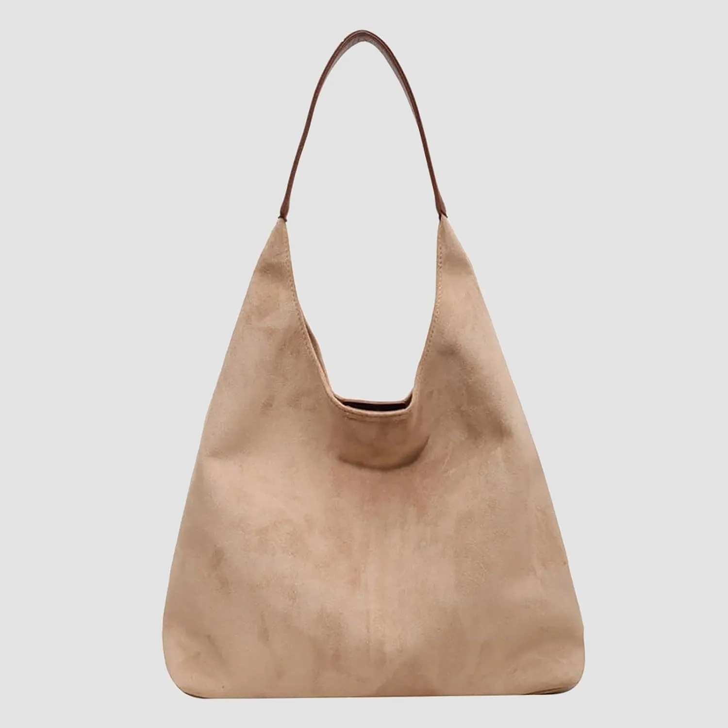 Unisex Hobo Nylon Crescent Crossbody Bag for Women Sling Shoulder Hobo Purse for Travel with Front Zipper Pocket