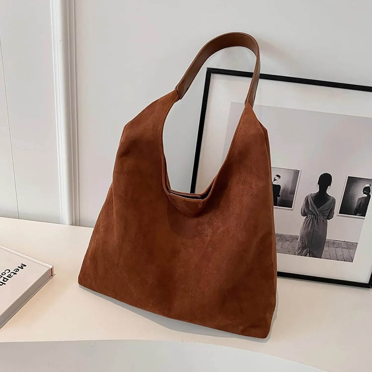 Unisex Hobo Nylon Crescent Crossbody Bag for Women Sling Shoulder Hobo Purse for Travel with Front Zipper Pocket
