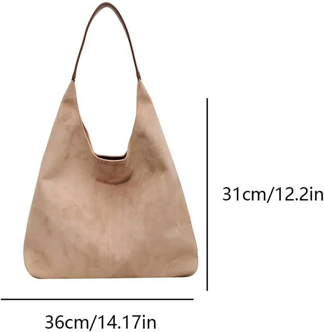 Unisex Hobo Nylon Crescent Crossbody Bag for Women Sling Shoulder Hobo Purse for Travel with Front Zipper Pocket
