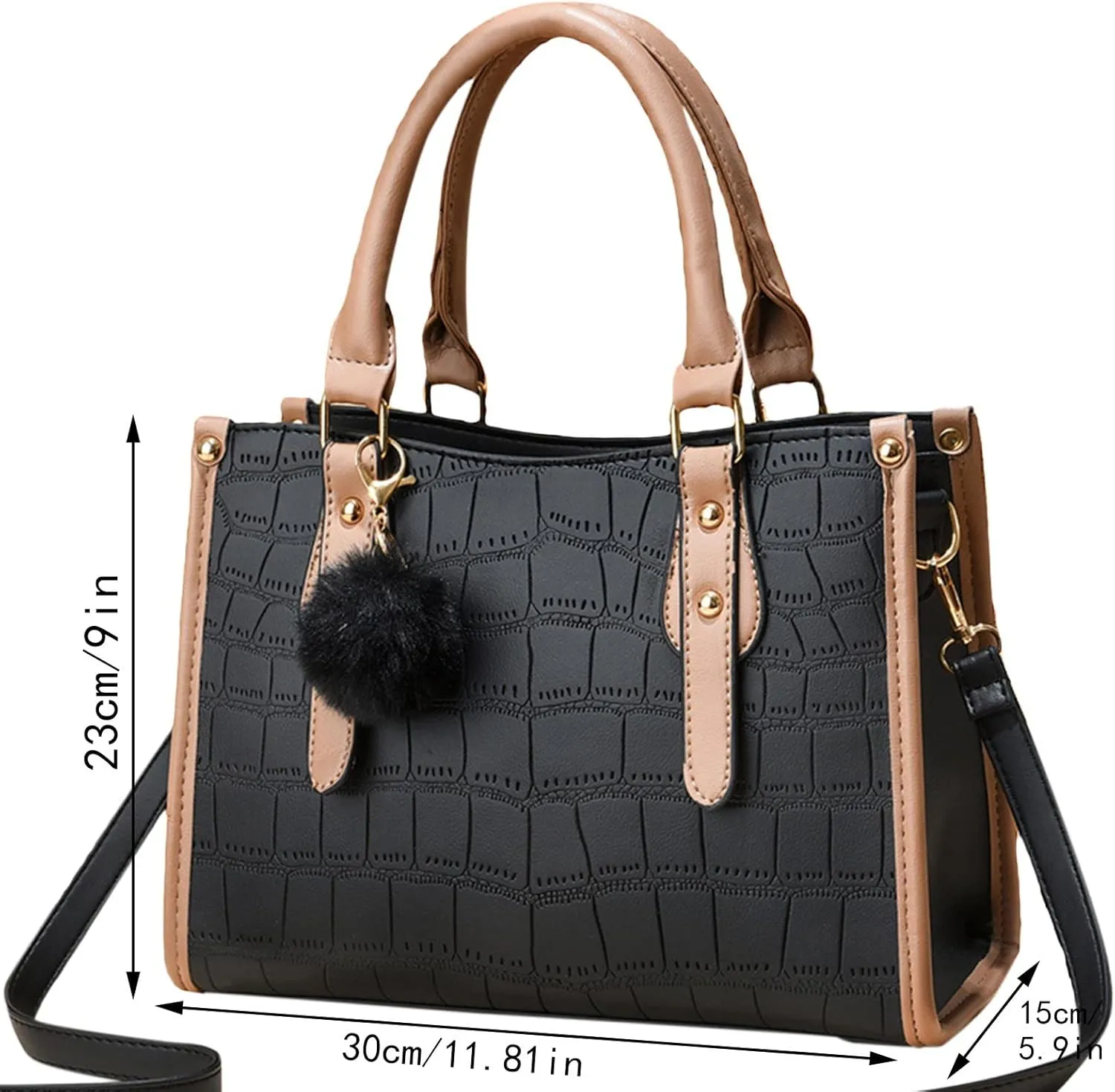 Unisex Hobo Purses for Women Vegan Leather Handbags Rhinestones Hobo Bags Tote Purse Shoulder Bag Ladies Handbag