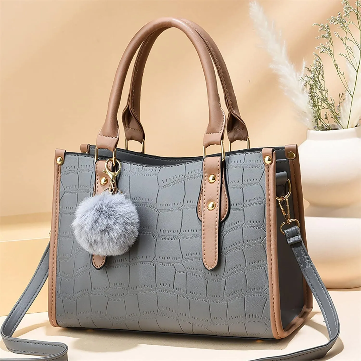 Unisex Hobo Purses for Women Vegan Leather Handbags Rhinestones Hobo Bags Tote Purse Shoulder Bag Ladies Handbag