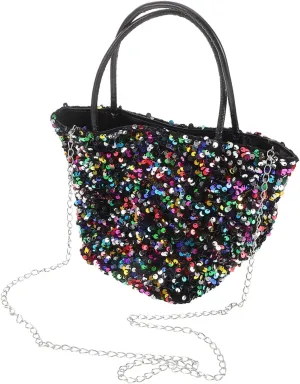 VALICLUD Elegant Handbag Sequined Shoulder Bag Crossbody Small Purse for Daily Life