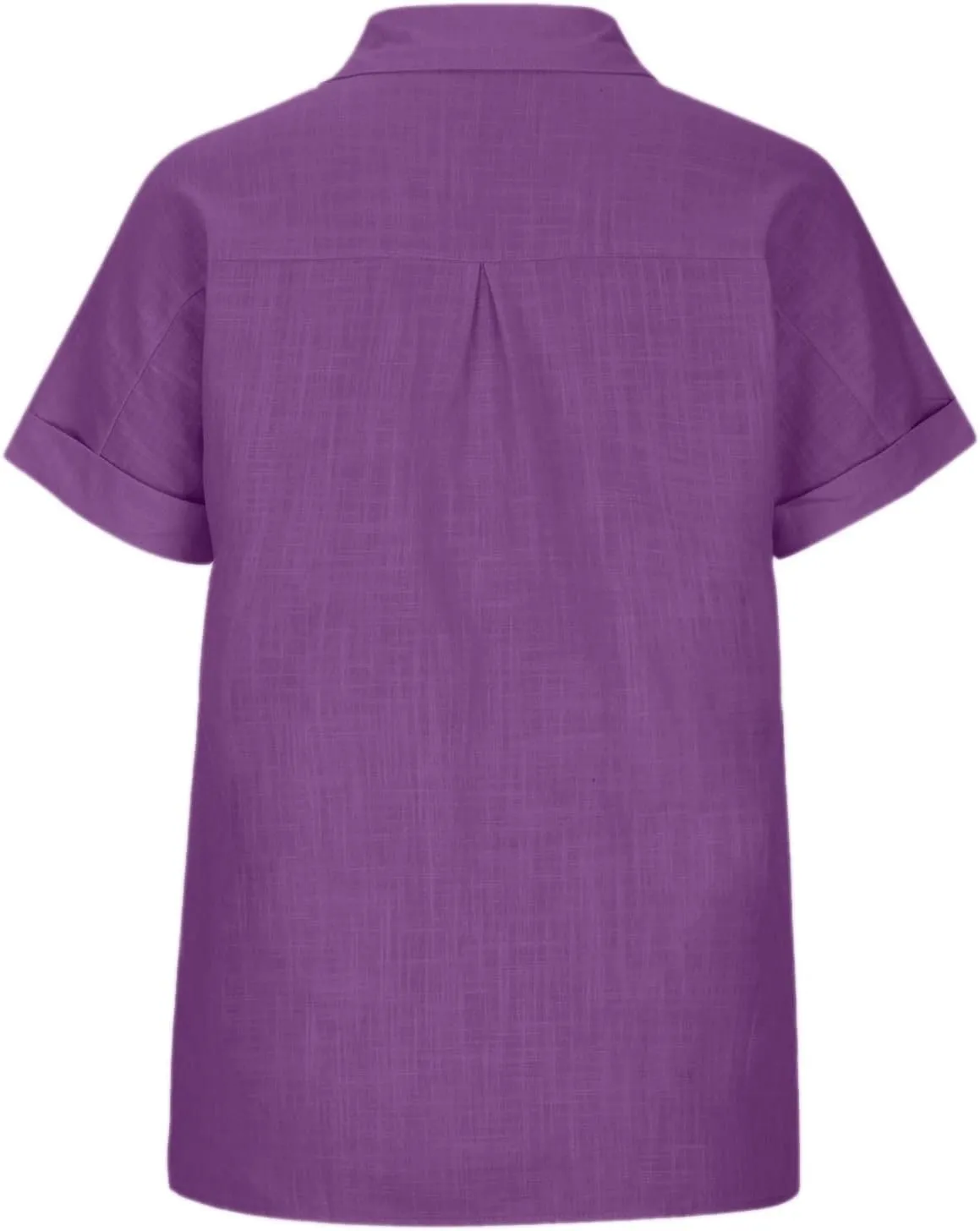 Wkishenl Womens Button Down Shirts Plus Size Cotton Linen Tops Loose Casual V Neck Blouse Summer Trendy T-Shirts with Pockets
