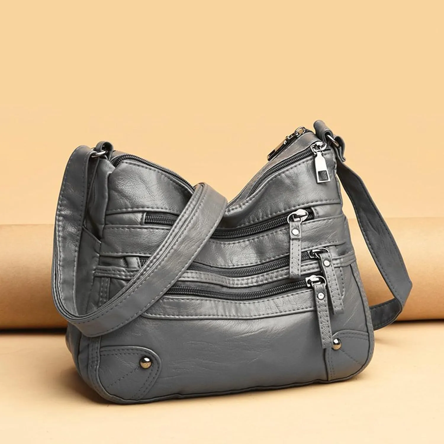 Women Bags Fashionable Middle Mother Bag Large Capacity Shoulder Crossbody Bags Casual Shoulder (Dark Gray, One Size)