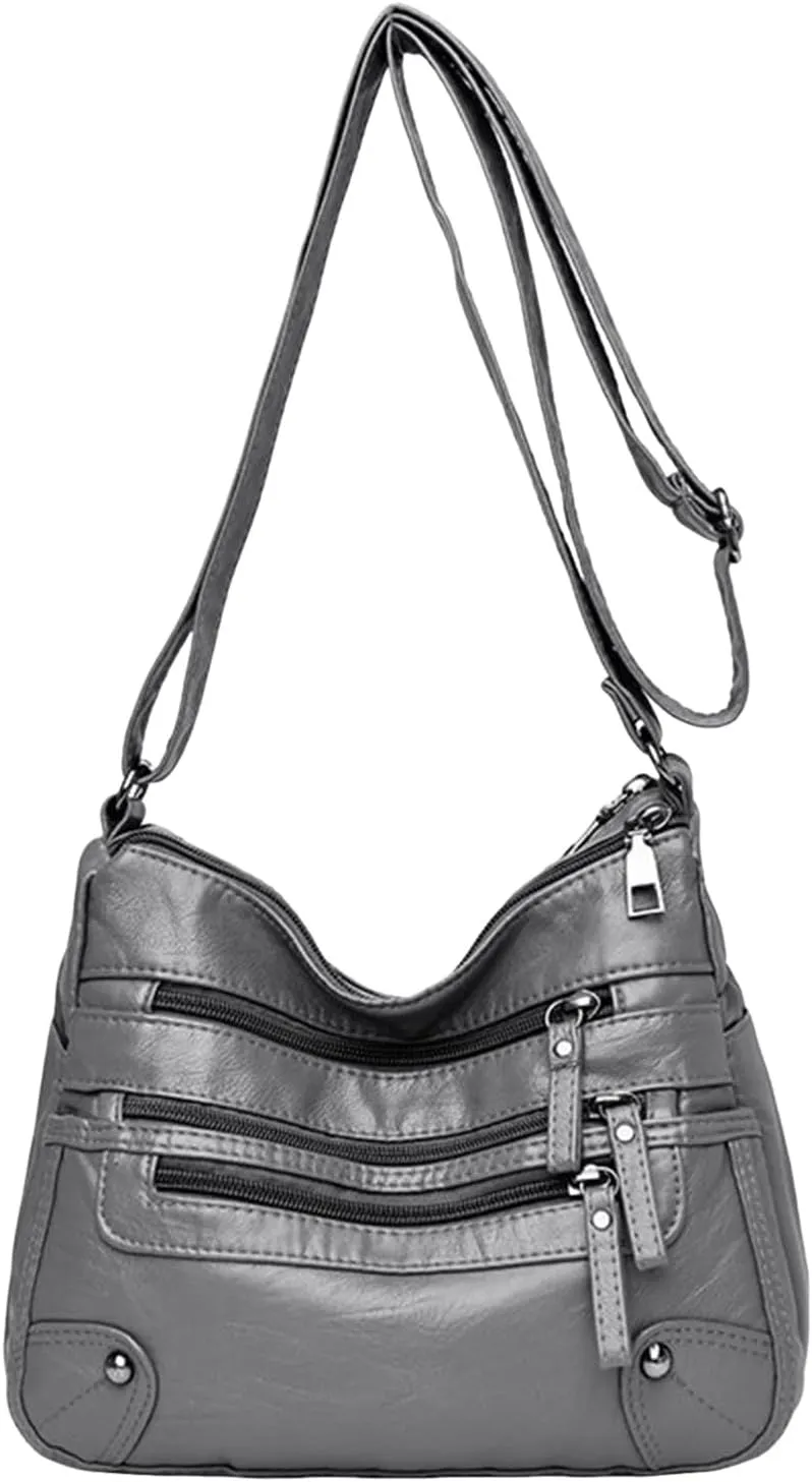 Women Bags Fashionable Middle Mother Bag Large Capacity Shoulder Crossbody Bags Casual Shoulder (Dark Gray, One Size)