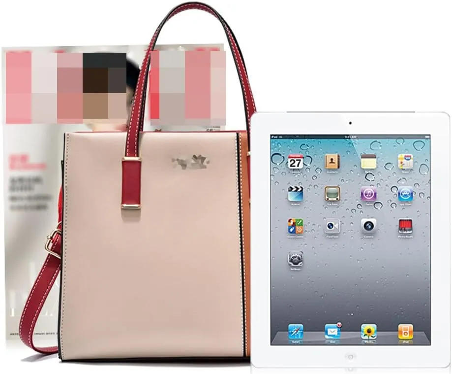 Women Elegant Handbag and Purse Satchel Faux Leather Stitching Tote Crossbody Shoulder Bags