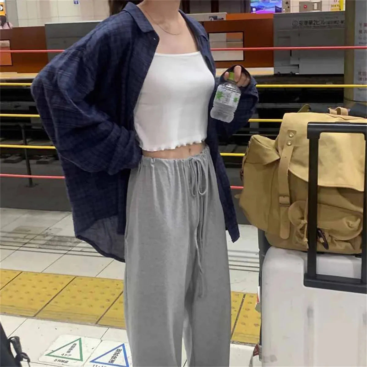 Women Fashion Retro Plaid Shirts Turn Down Collar Long Sleeve Loose Shirt New In Streetwear Casual Oversized Button Top