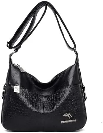 Women Handbags Shoulder Bags, Satchel Tote Bag, Luxury Handbags Women Bags Female PU Leather Messenger Bags Ladies Small Shoulder Bag (Color : Black)