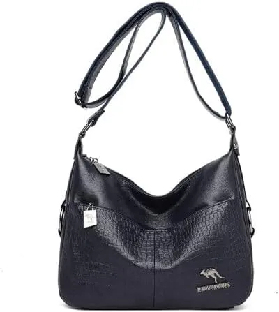 Women Handbags Shoulder Bags, Satchel Tote Bag, Luxury Handbags Women Bags Female PU Leather Messenger Bags Ladies Small Shoulder Bag (Color : Blue)