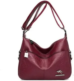 Women Handbags Shoulder Bags, Satchel Tote Bag, Luxury Handbags Women Bags Female PU Leather Messenger Bags Ladies Small Shoulder Bag (Color : Burgundy)