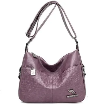Women Handbags Shoulder Bags, Satchel Tote Bag, Luxury Handbags Women Bags Female PU Leather Messenger Bags Ladies Small Shoulder Bag (Color : Purple)