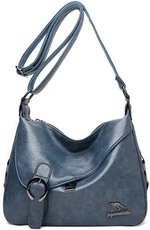 Women Handbags Shoulder Bags, Satchel Tote Bag, Soft Leather Luxury Purses and Handbags Women Bags Designer Lady Shoulder Crossbody Bags for Women (Color : Blue)