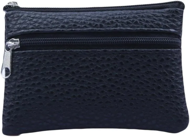 Women Men Leather Wallet Multi Functional Zipper Leather Coin Purse Card Wallet - HHmei Men's And Women's Coin Purse Card Package| 2019 Bags Women Clearance Black Under Leathers (Pink)
