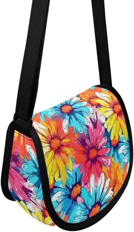 Women Small Tote Bag Van Gogh Starry Night Modern Abstract Aesthetic Colorful Casual Satchel Pack Semi Circle Bag