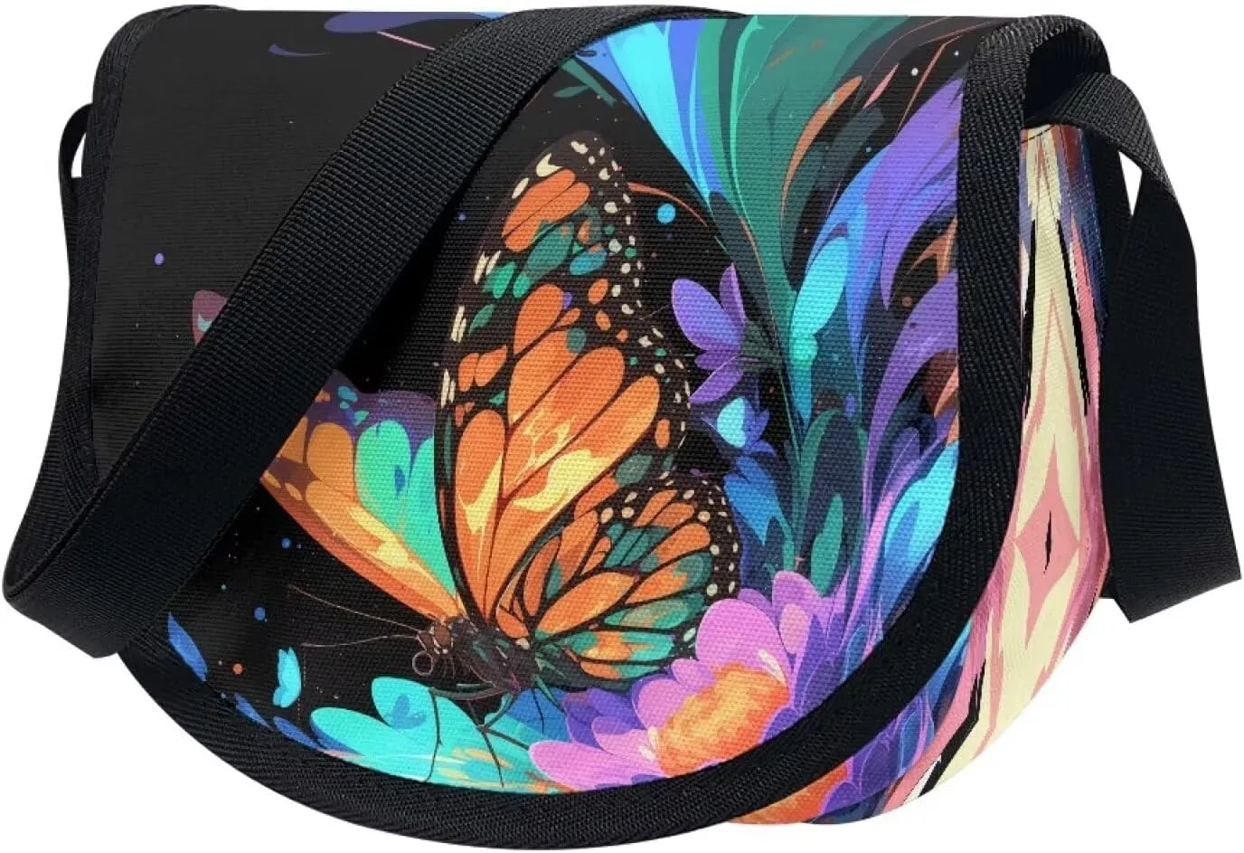 Women Small Tote Bag Van Gogh Starry Night Modern Abstract Aesthetic Colorful Casual Satchel Pack Semi Circle Bag