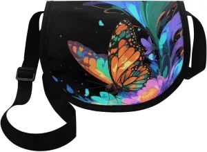 Women Small Tote Bag Van Gogh Starry Night Modern Abstract Aesthetic Colorful Casual Satchel Pack Semi Circle Bag