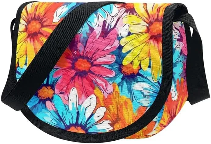 Women Small Tote Bag Van Gogh Starry Night Modern Abstract Aesthetic Colorful Casual Satchel Pack Semi Circle Bag
