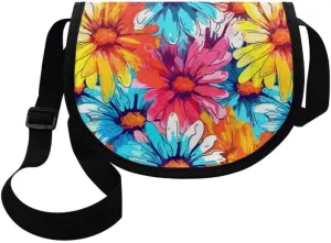 Women Small Tote Bag Van Gogh Starry Night Modern Abstract Aesthetic Colorful Casual Satchel Pack Semi Circle Bag