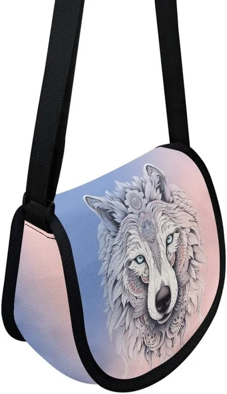 Women Small Tote Bag Van Gogh Starry Night Modern Abstract Aesthetic Colorful Casual Satchel Pack Semi Circle Bag