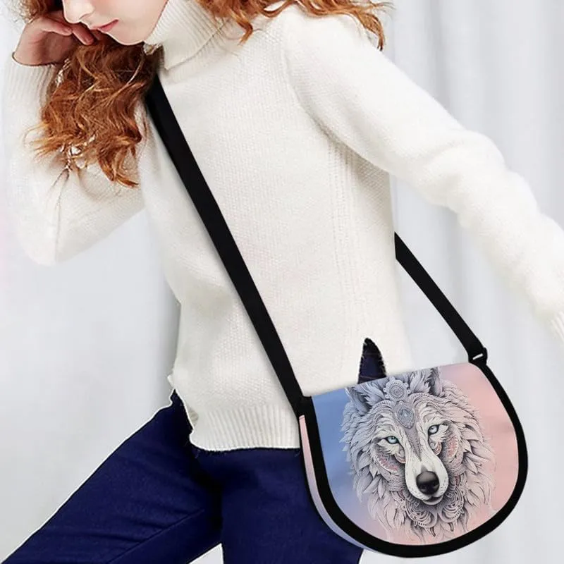 Women Small Tote Bag Van Gogh Starry Night Modern Abstract Aesthetic Colorful Casual Satchel Pack Semi Circle Bag