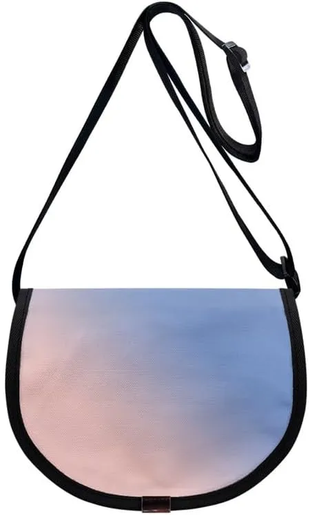 Women Small Tote Bag Van Gogh Starry Night Modern Abstract Aesthetic Colorful Casual Satchel Pack Semi Circle Bag