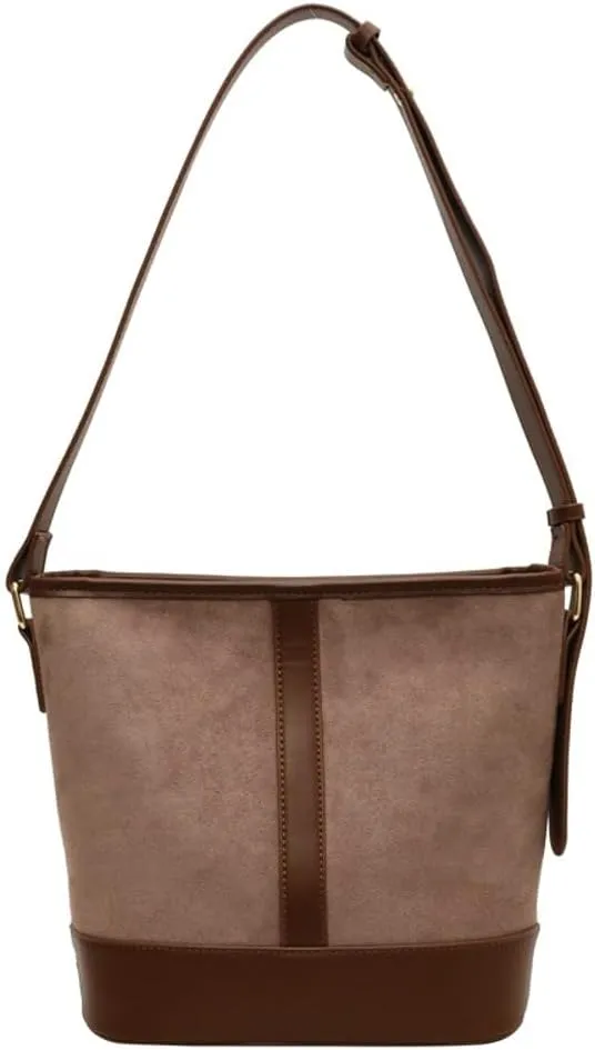 Women Stylish Suede Underarm Bag Vintage Large Capacity Hobo Bag Tote Satchel Chic Shoulder Crossbody Bag Purse with Zipper