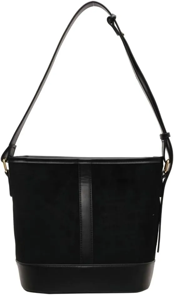 Women Stylish Suede Underarm Bag Vintage Large Capacity Hobo Bag Tote Satchel Chic Shoulder Crossbody Bag Purse with Zipper