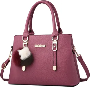 Womens Bags Elegant Casual Leather Messenger Bag Large Capacity Handbag Fashion Men's (Watermelon Red, One Size)