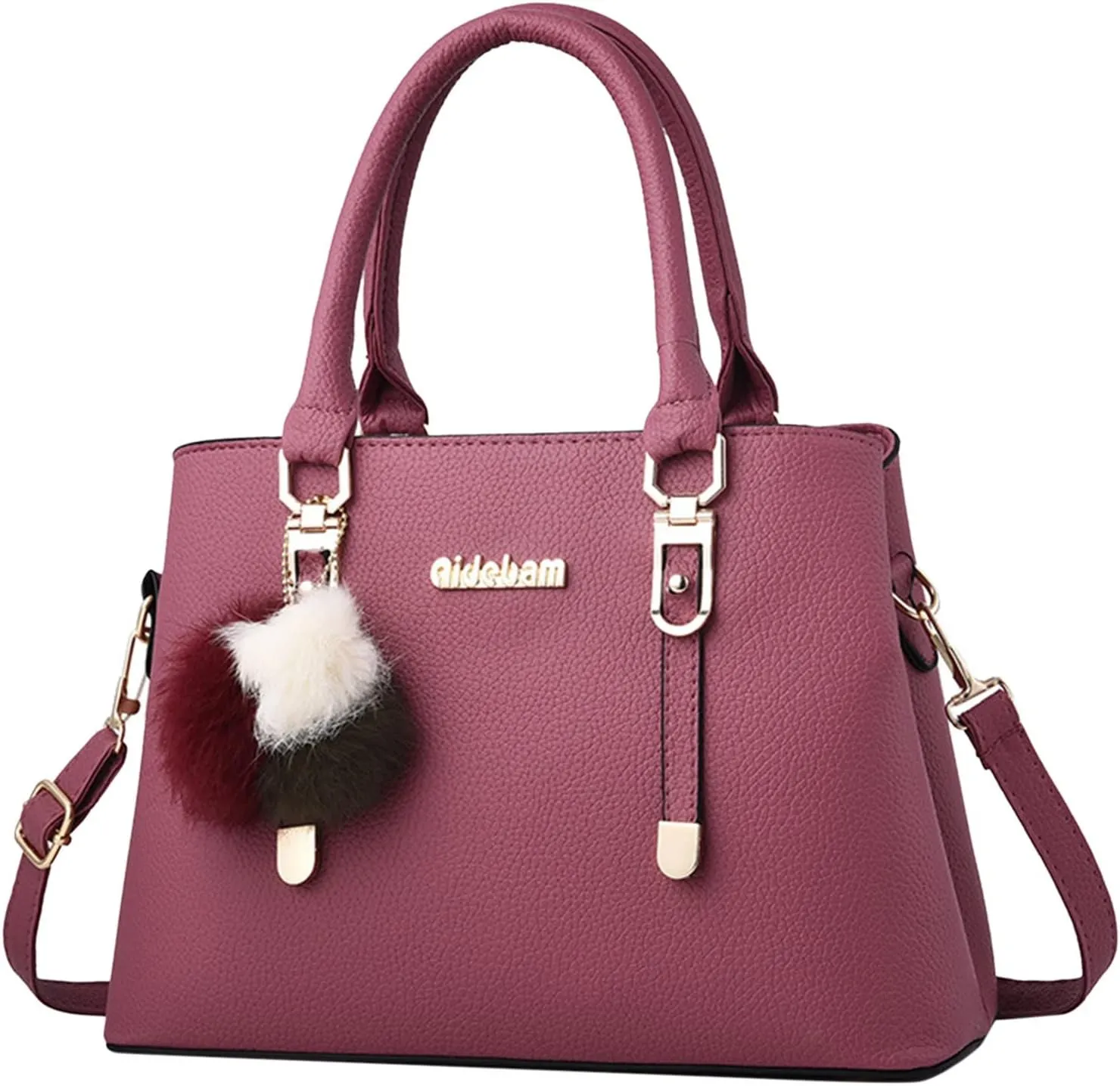 Womens Bags Elegant Casual Leather Messenger Bag Large Capacity Handbag Fashion Men's (Watermelon Red, One Size)