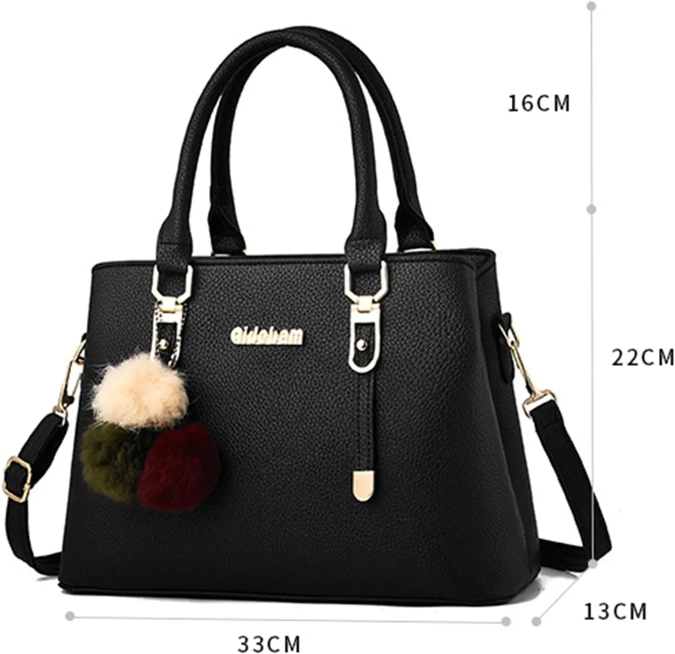 Womens Bags Elegant Casual Leather Messenger Bag Large Capacity Handbag Fashion Men's (Watermelon Red, One Size)