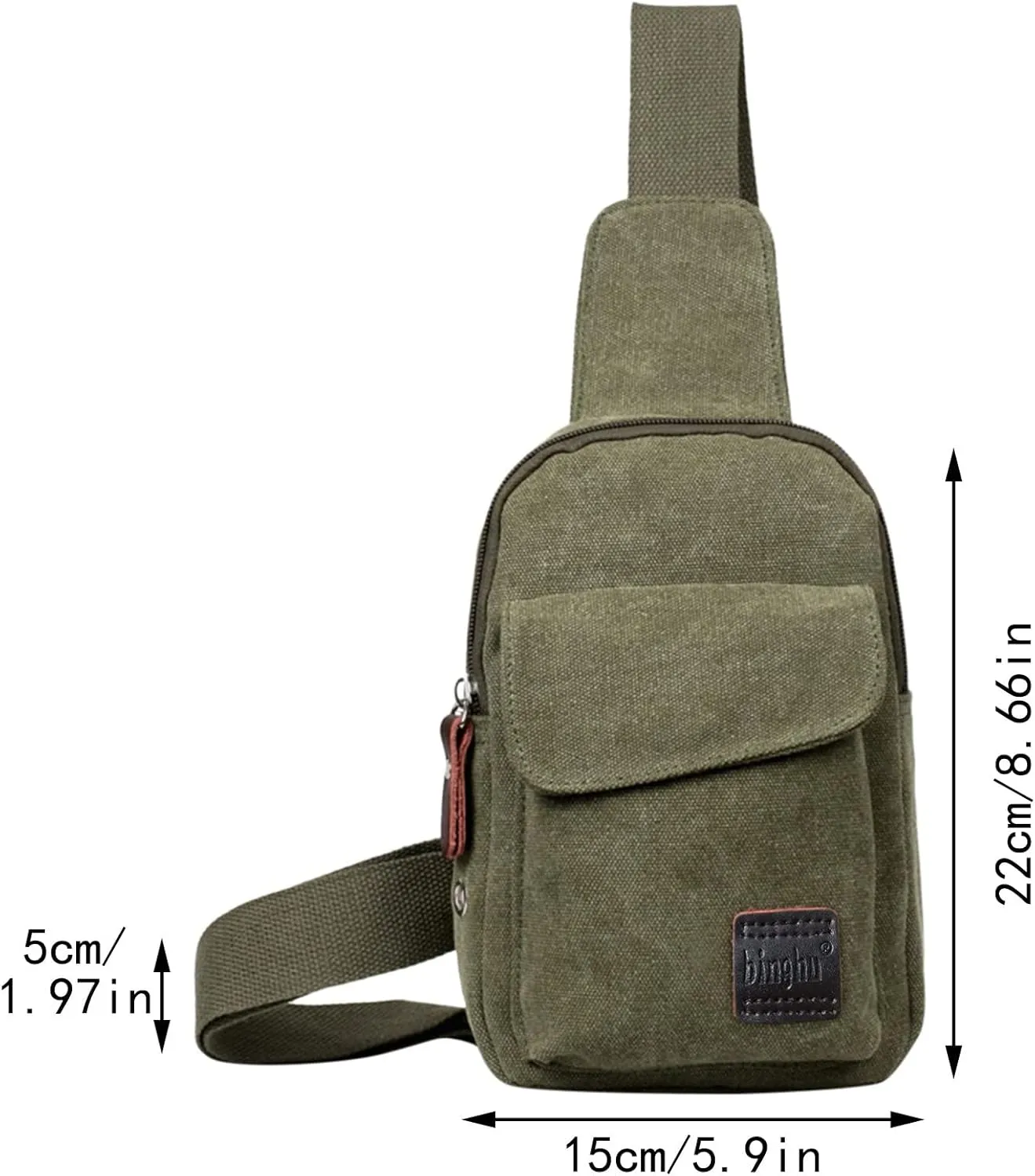 Women's Casual Fashion Crossbody Bag Multi Pocket Crossbody Purses Shoulder Handbags Passport Holder(Green)