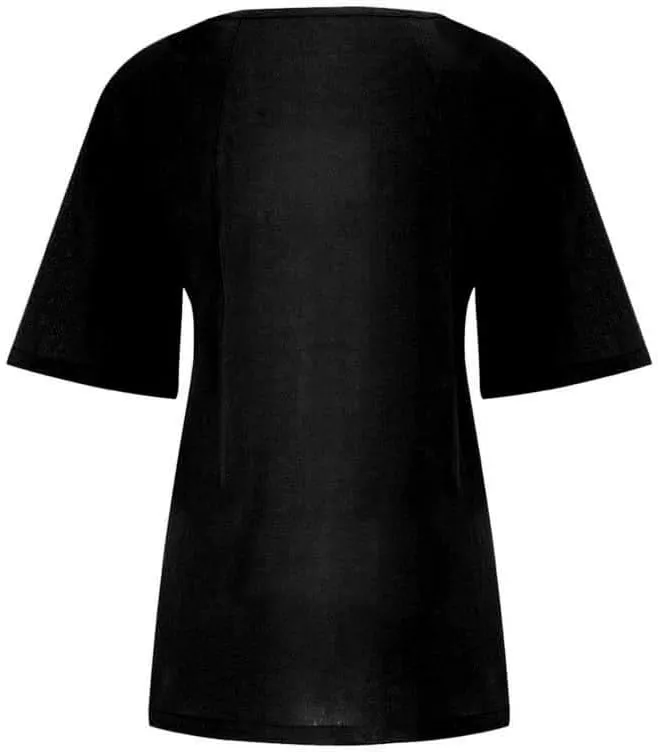 Women's Cotton Linen Shirts Short Sleeve Crewneck Blouse Button Casual Loose Fit T Shirt Tunic Tops for Summer