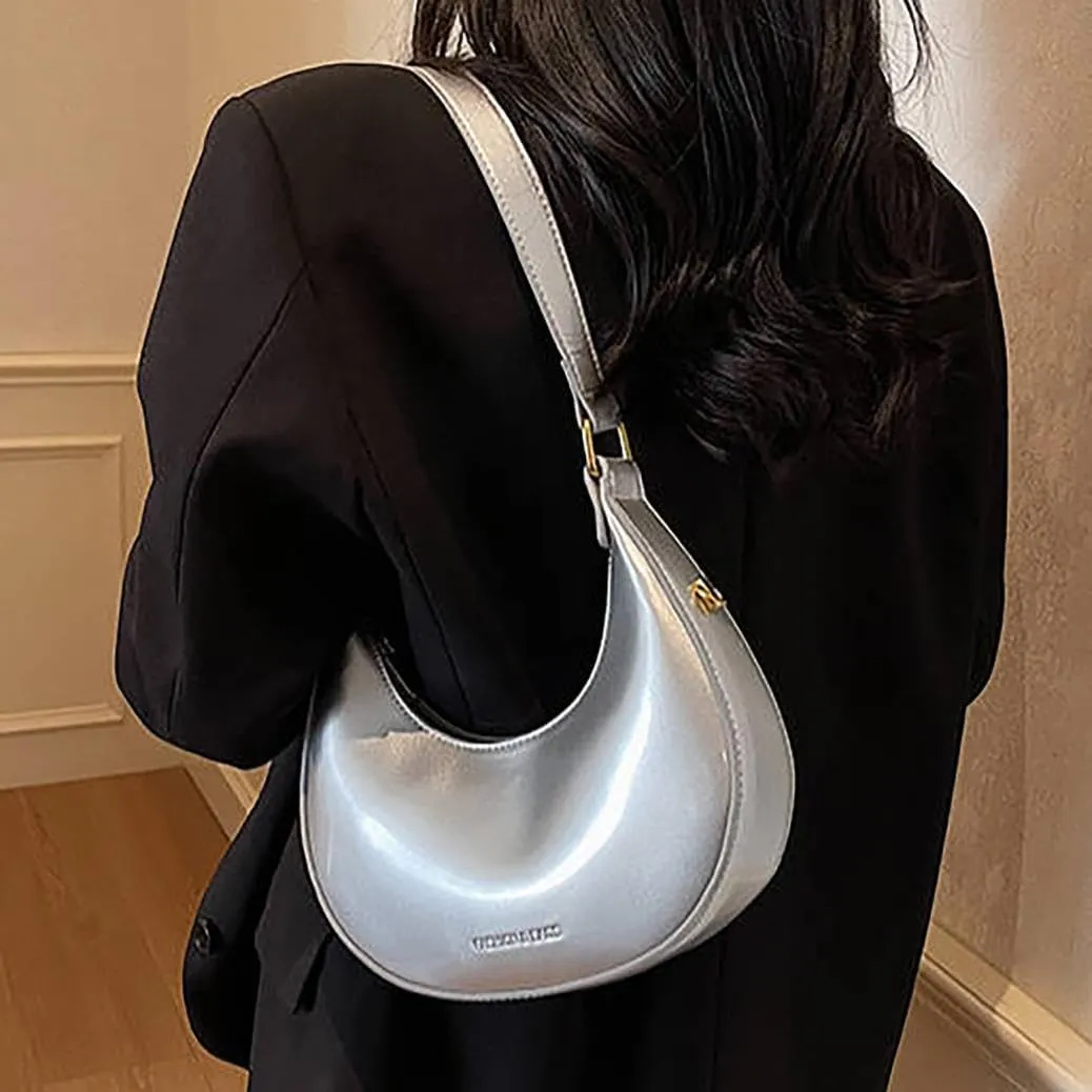 Womens Purse Shoulder Hobo Bag Faux Leather Punk Gothic Trendy Chain Crossbody Bags Little Handbags Y2K Bags