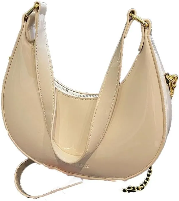 Womens Purse Shoulder Hobo Bag Faux Leather Punk Gothic Trendy Chain Crossbody Bags Little Handbags Y2K Bags