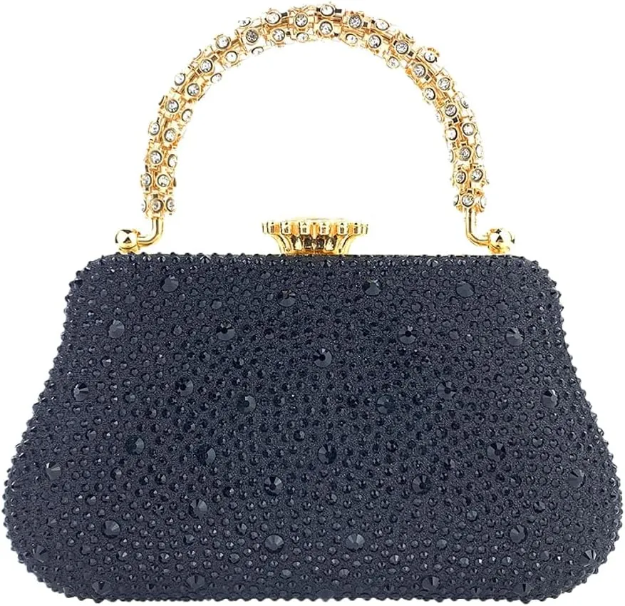 Women's Rhinestone Clutch Elegant Evening Bags Shell Dinner Handbag Sparkly Glitter Purse Party Prom Wedding