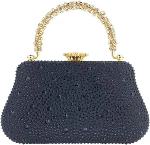 Women's Rhinestone Clutch Elegant Evening Bags Shell Dinner Handbag Sparkly Glitter Purse Party Prom Wedding